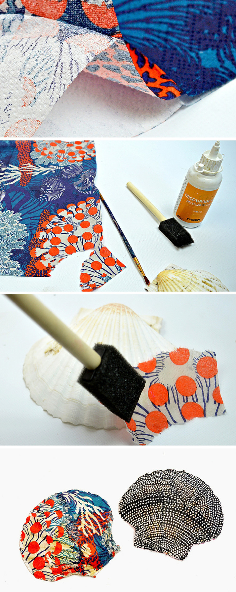 How To Make A DIY Ring Holder From A Scallop Shell - Pillar Box Blue