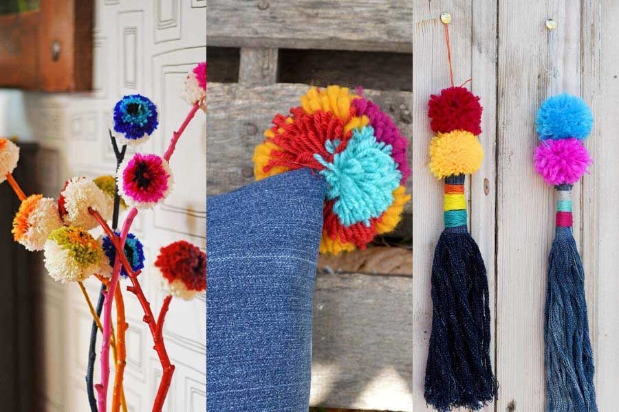 Make Mini Decorative Yarn Balls To Use Instead Of Pom Poms! - creative  jewish mom