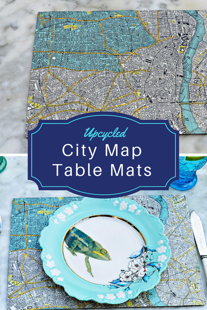 How To Make Personalized Placemats With City Maps Pillar Box Blue