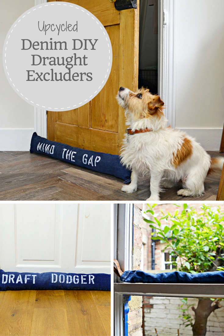 Easy Upcycled Denim Diy Draught Excluder Door And Window