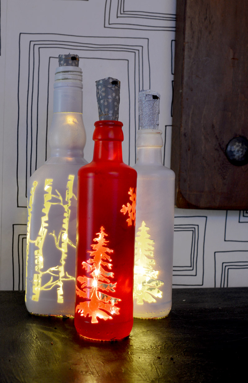 Easy Christmas Bottle Lights To Illuminate Your Home Pillar Box Blue