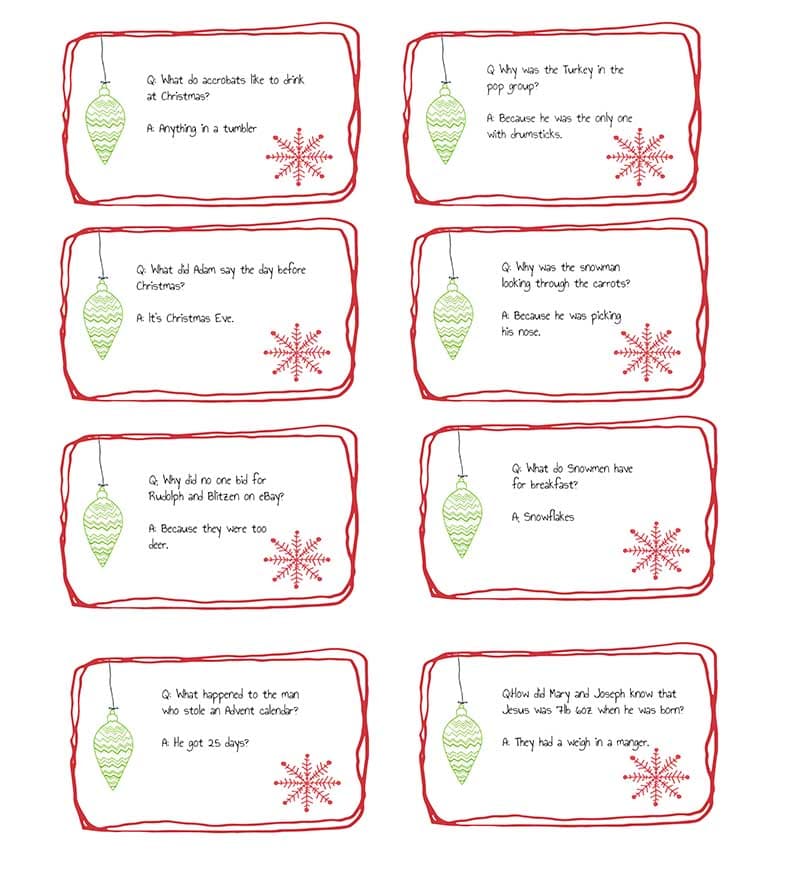 Free Printable Christmas Cracker Jokes Uk - Printable Templates