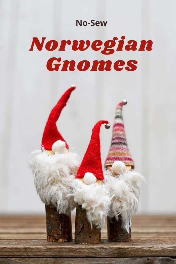 Super Easy to Make Cute Norwegian Christmas Gnomes - Pillar Box Blue