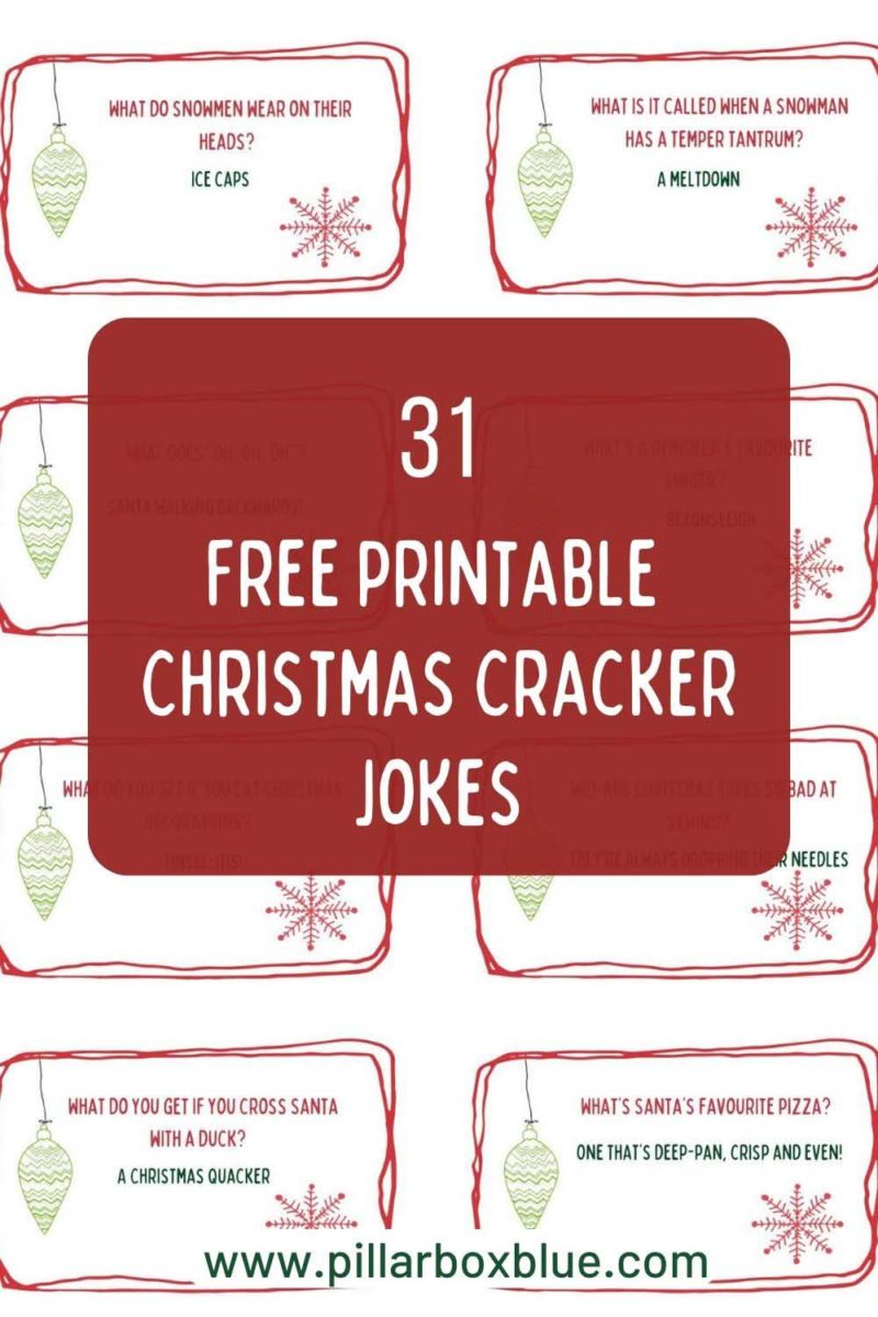 Make Your Own Christmas Crackers With Printable Cracker Jokes - Pillar ...