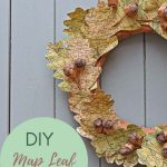 How To Make An Upcycled Map Leaf Wreath - Pillar Box Blue