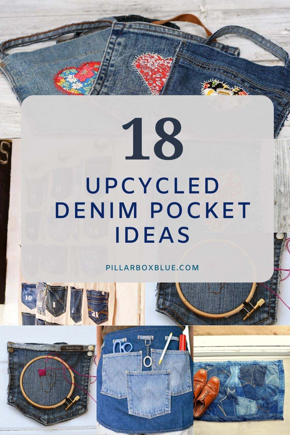What Can You Do With Old Jeans Pockets? - Pillar Box Blue