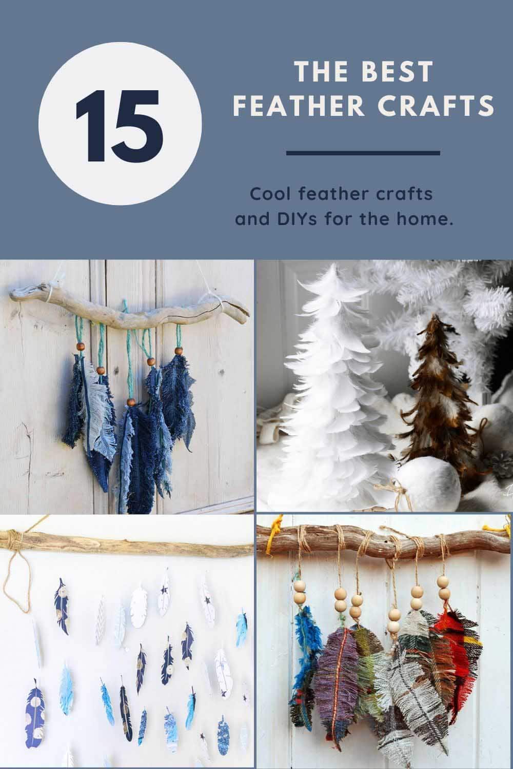 The Best Feather Crafts And DIYs For Your Home - Pillar Box Blue