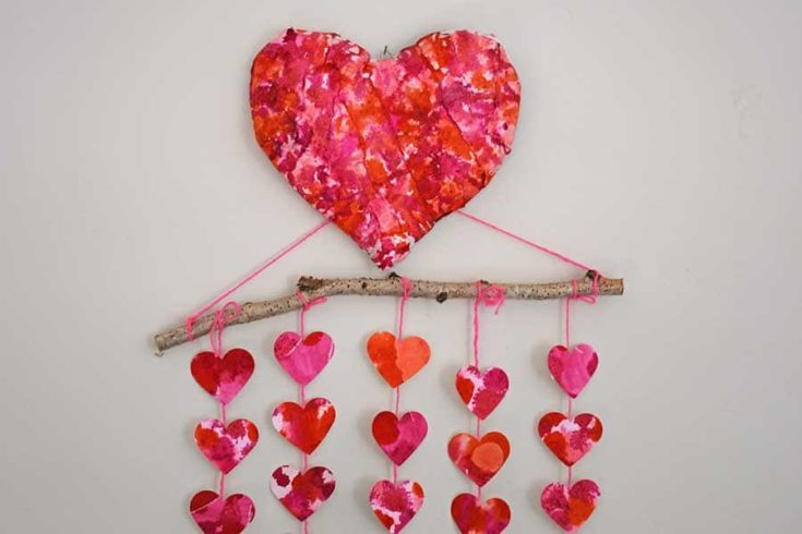 Heart Garland Paper Craft for Valentine's Day