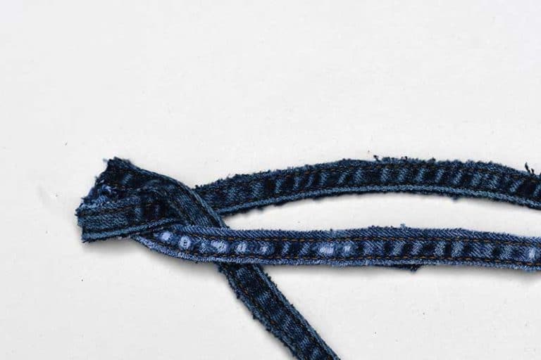 An Easy DIY Denim Bracelet From Old Jeans - Pillar Box Blue