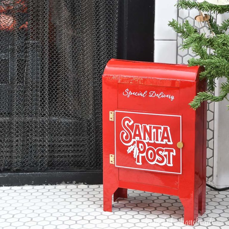 Easy Repurposed Cardboard Christmas Crafts Pillar Box Blue