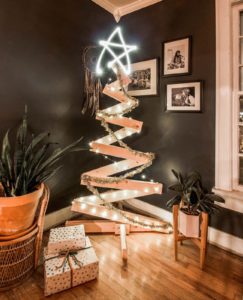 Cool Ideas for Alternative and Upcycled Christmas Trees - Pillar Box Blue