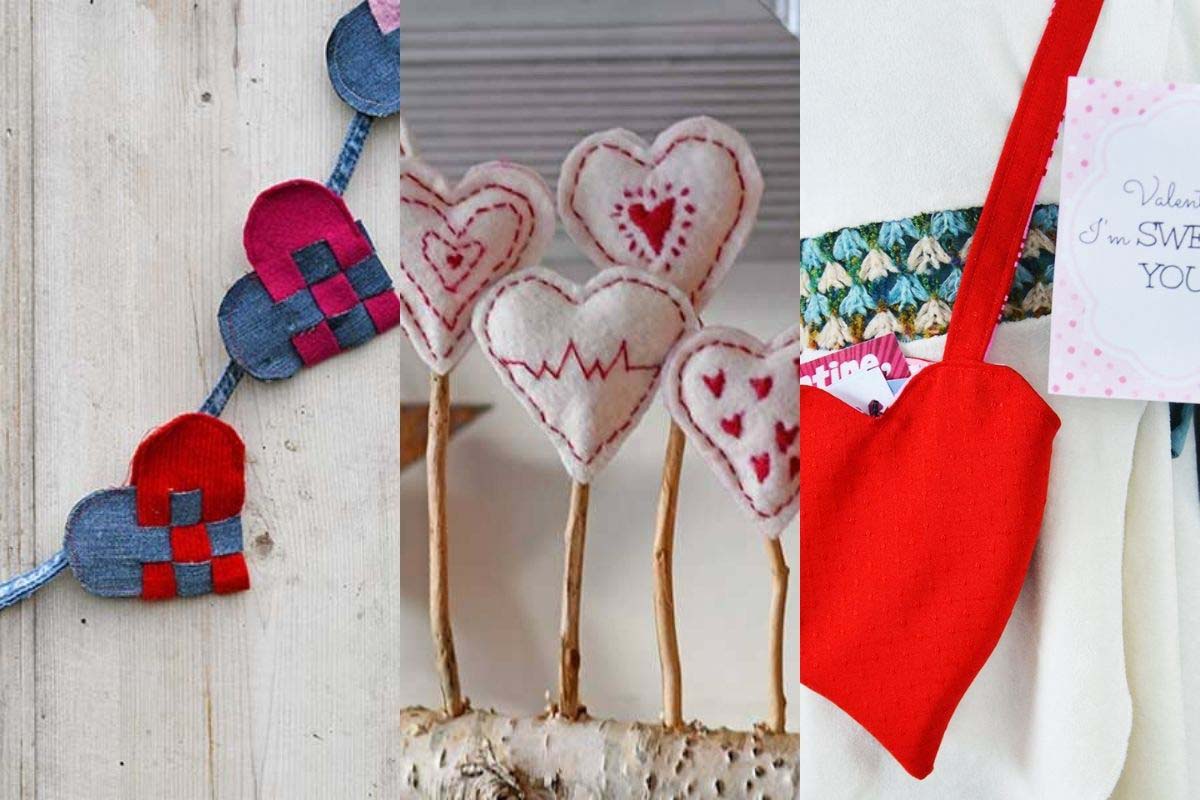 DIY Fabric Hearts for Valentine's Day - Sewing