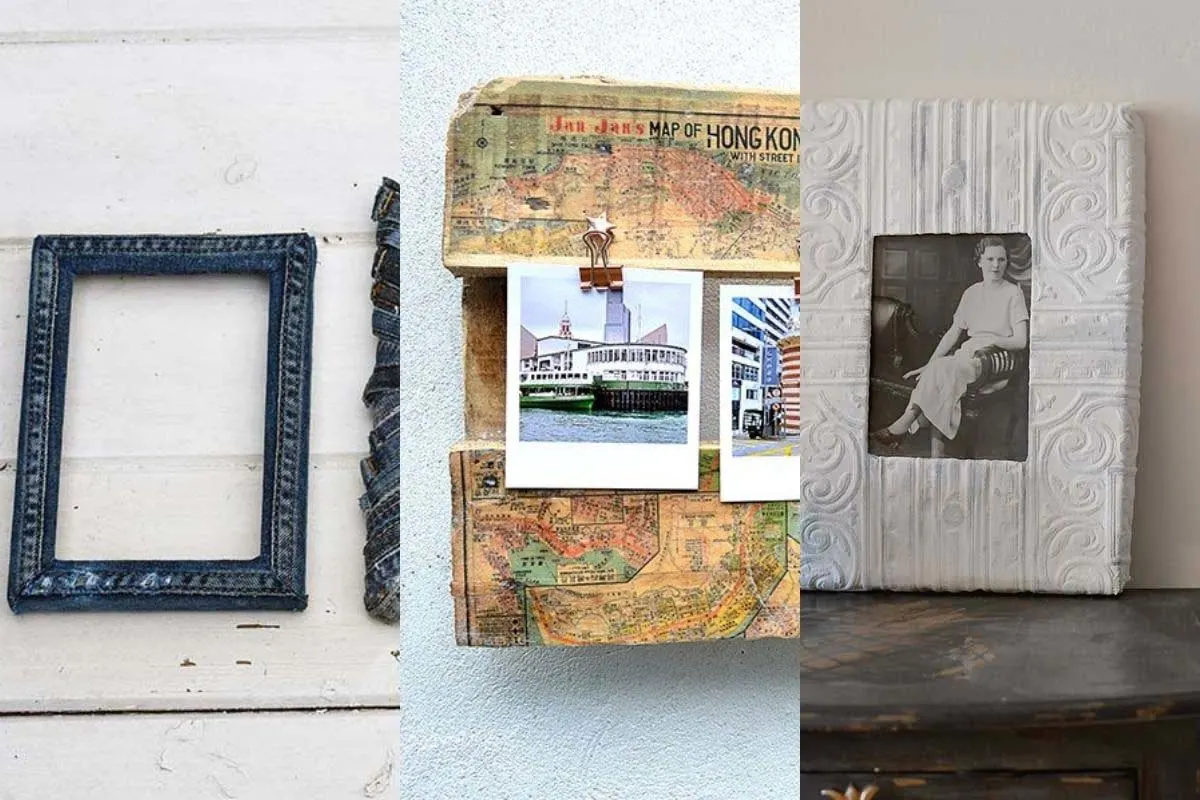 How To Make Large DIY Rustic Frames From Outdated or Cheap Frames 