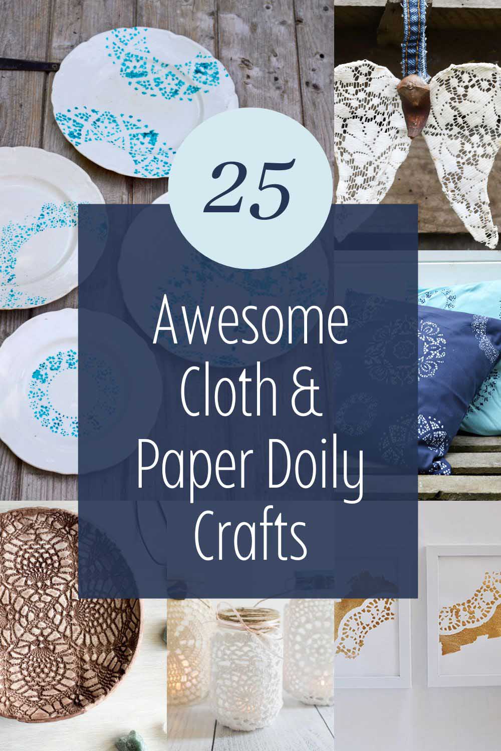 26 Easy Cloth and Paper Doily Crafts I Can't Wait To Try - Pillar Box Blue