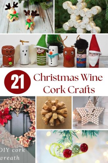 24 Christmas Wine Cork Crafts That Will Make You Smile - Pillar Box Blue