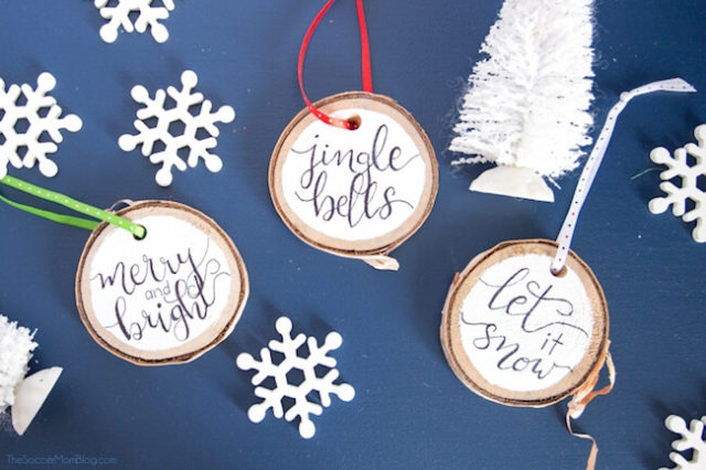 41 Adorable Wood Slice Ornament Ideas You Will Want On Your Tree ...