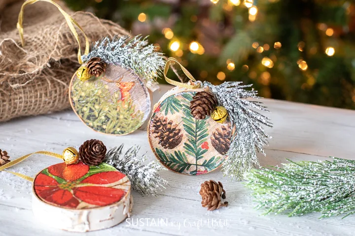 DIY Wood Slice Christmas Ornaments: Made From Your Own Christmas Tree –  Preservation Solutions