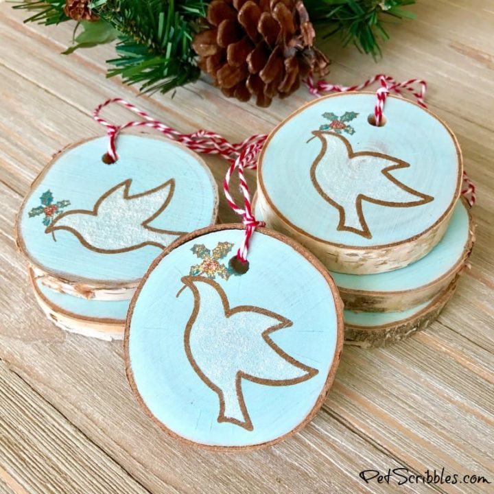 43 Adorable Wood Slice Ornament Ideas You Will Want On Your Tree ...