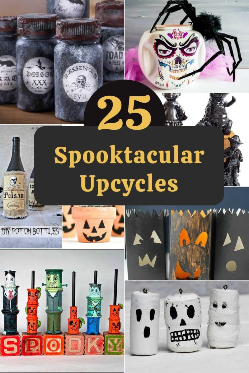 26 Spooktacular Diy Upcycled Halloween Decorations You Will Want To Make Pillar Box Blue