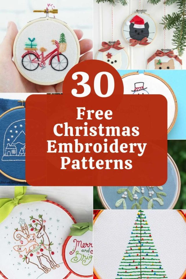 30 Of The Best Embroidered Christmas Ornaments and Decoration Patterns ...