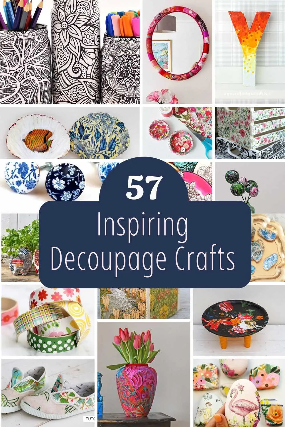 Decoupage Craft Ideas For Adults - You'll want to try - Pillar Box Blue