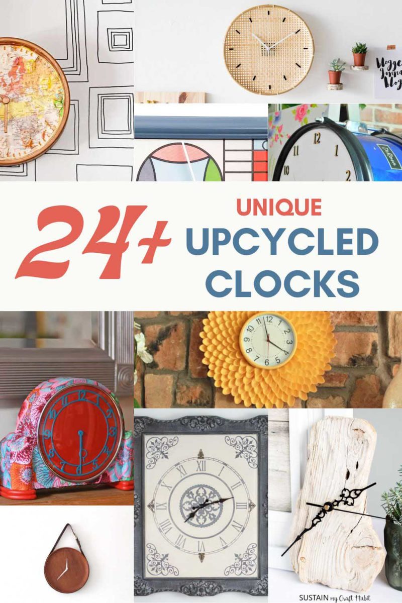 26 Unique DIY Upcycled Clocks You'll Want In Your Home - Pillar Box Blue