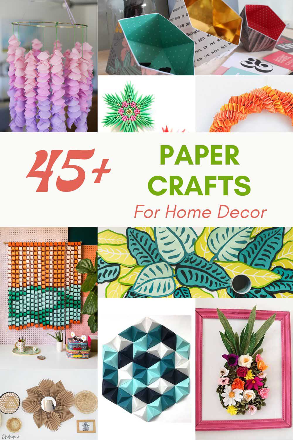 45 Charming Paper Crafts For Home Decor to Brighten Your Space - Pillar Box  Blue