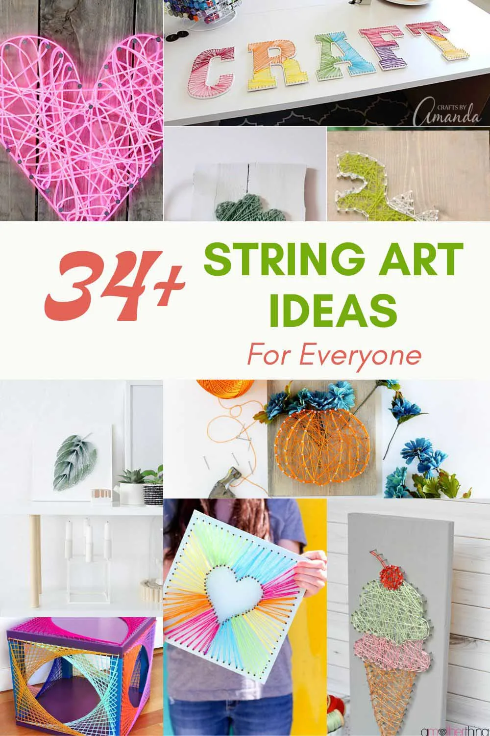 How to Make String Art  Beautiful Rainbow Thread Heart Tutorial