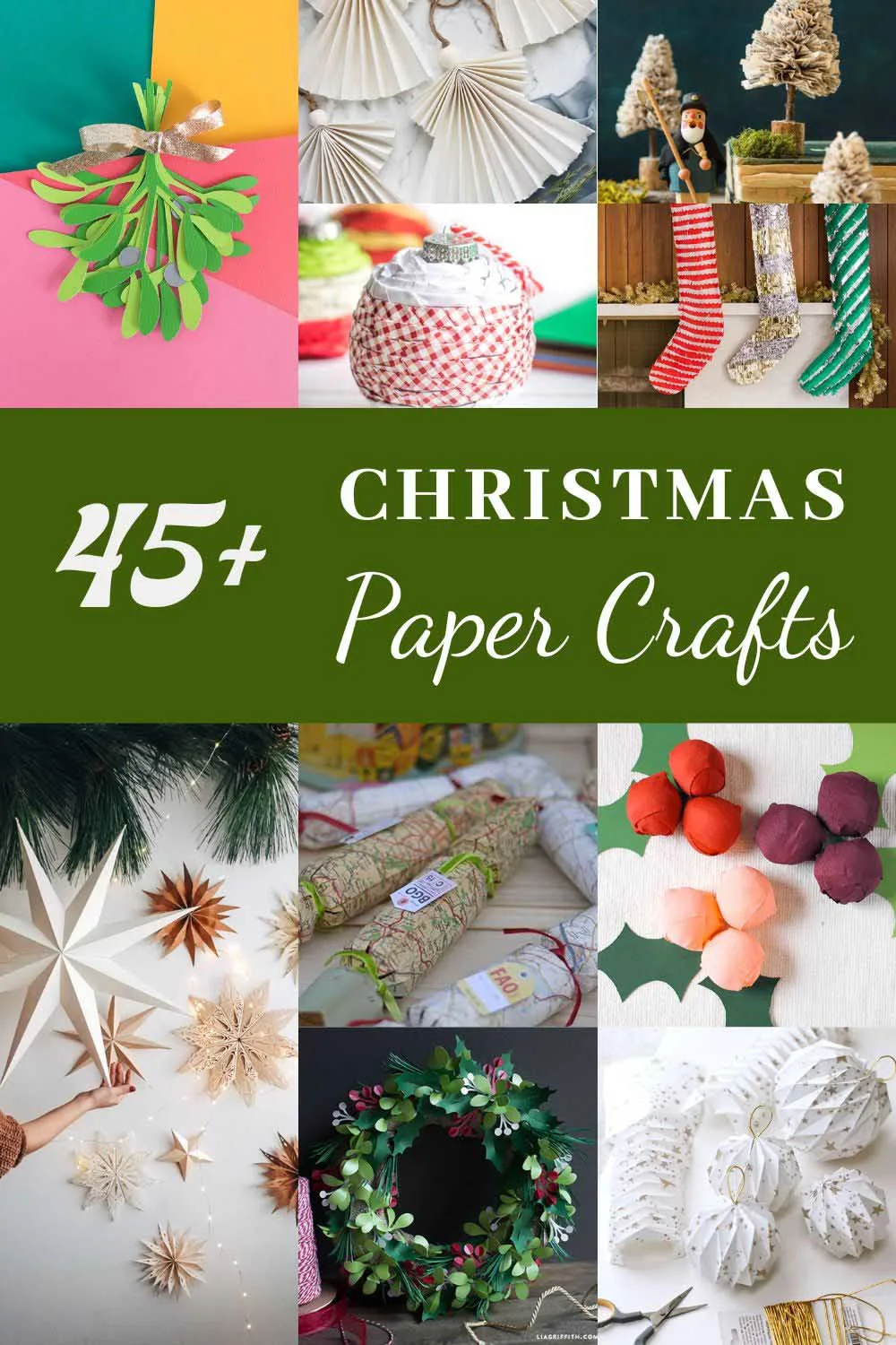 Eco friendly decorations - recycled craft wrapping paper, berry