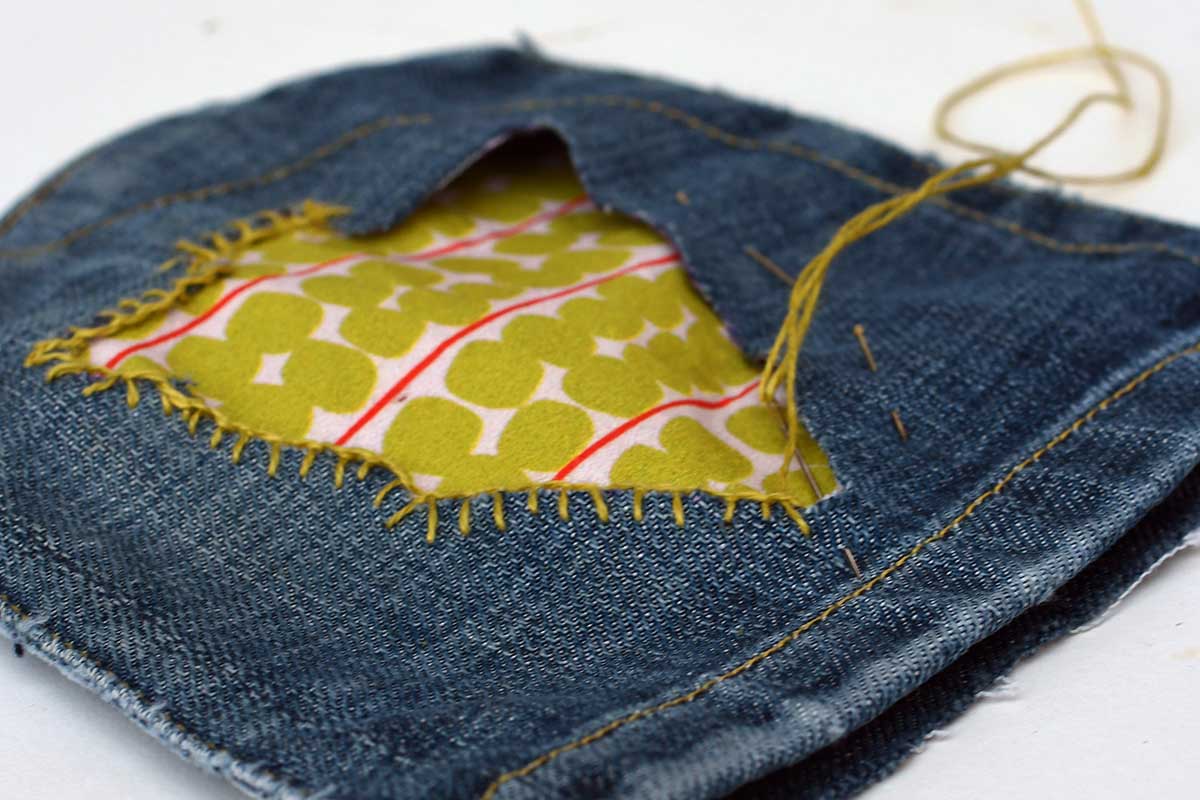 Visible Mending: Reverse Applique Patches for Kid's Jeans