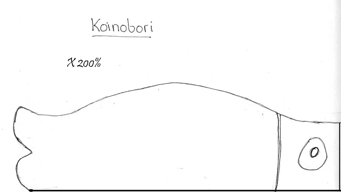 Koinobori template windsock fish