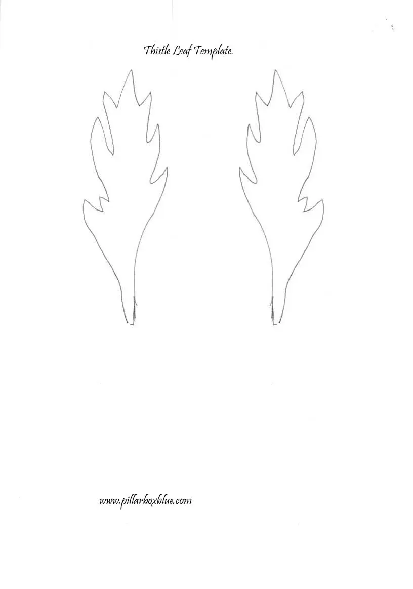 Thistle leaf template