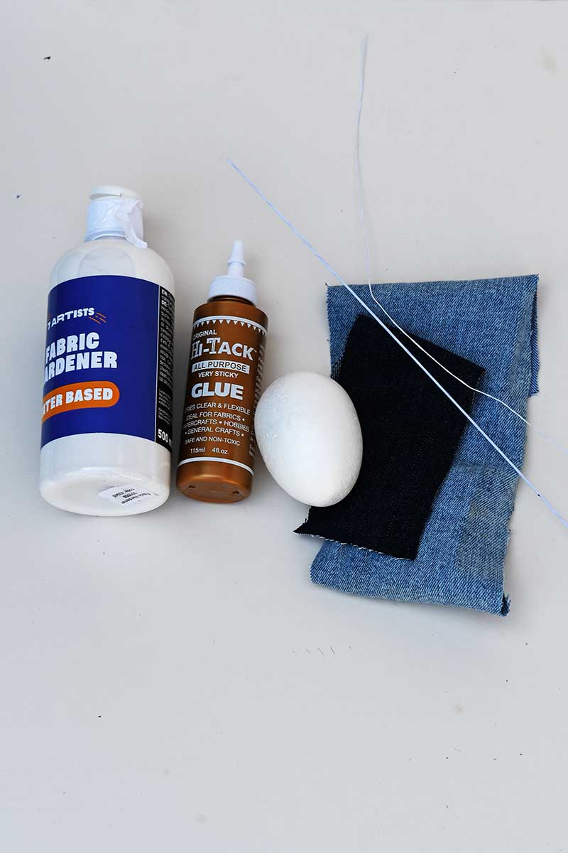 What you need to make denim thistles