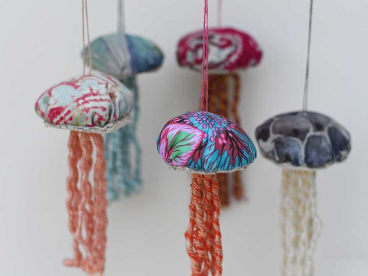 five Hanging DIY Fabric Jellyfish