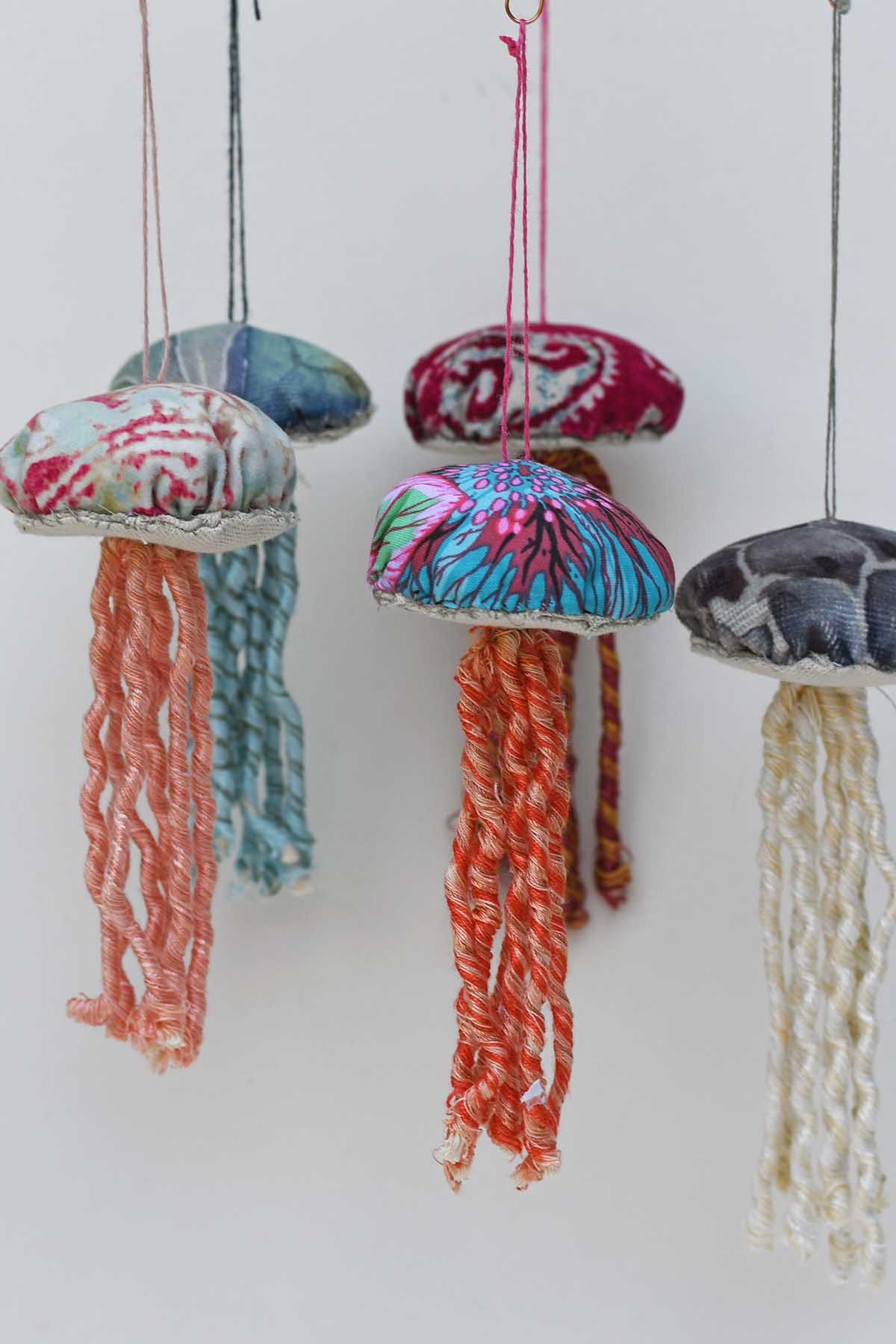 Five Fabric Jellyfish