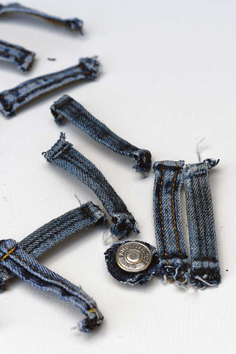 denim belt loops and button