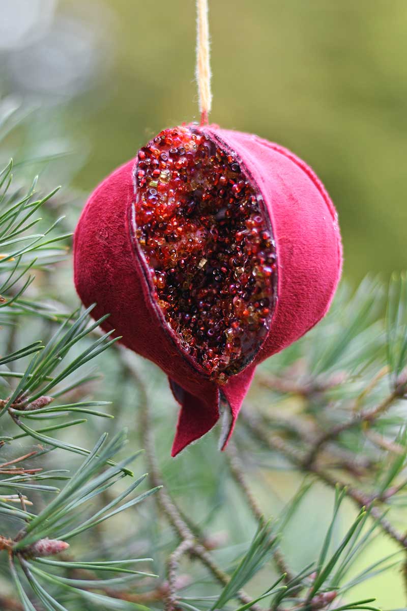 hanging pomegranate ornament