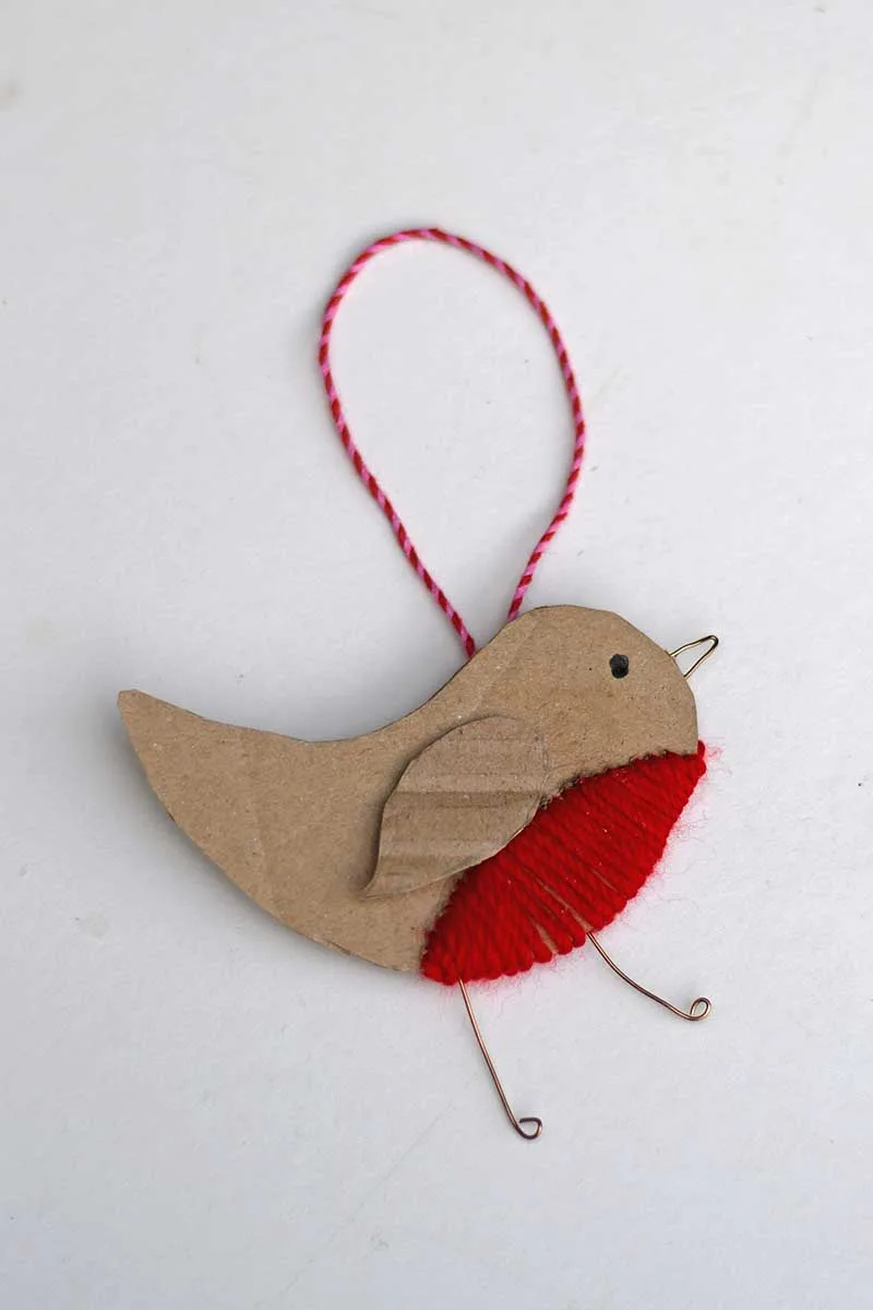 cardboard robin ornament