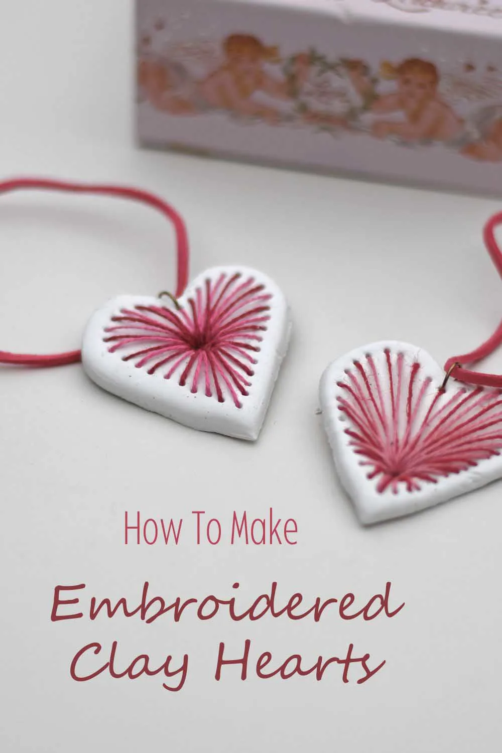 pin for air dry clay hearts embroidered