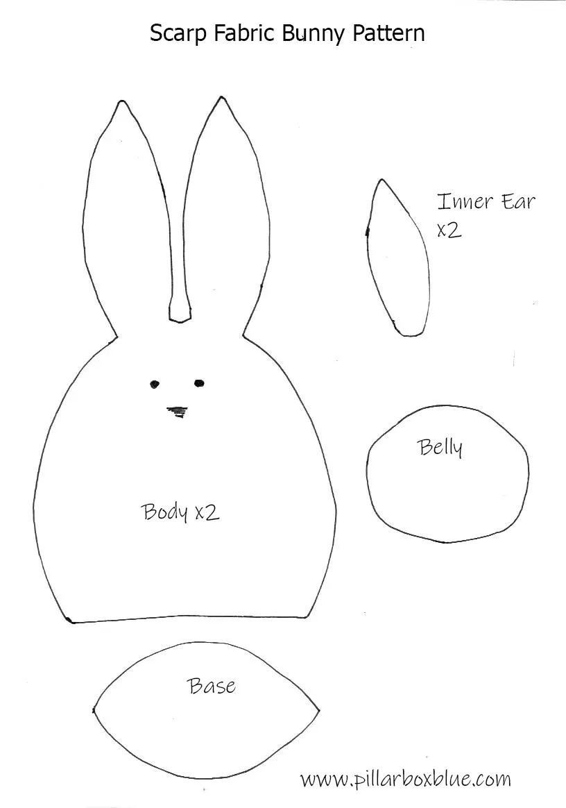 free pattern for a scrap fabric bunny